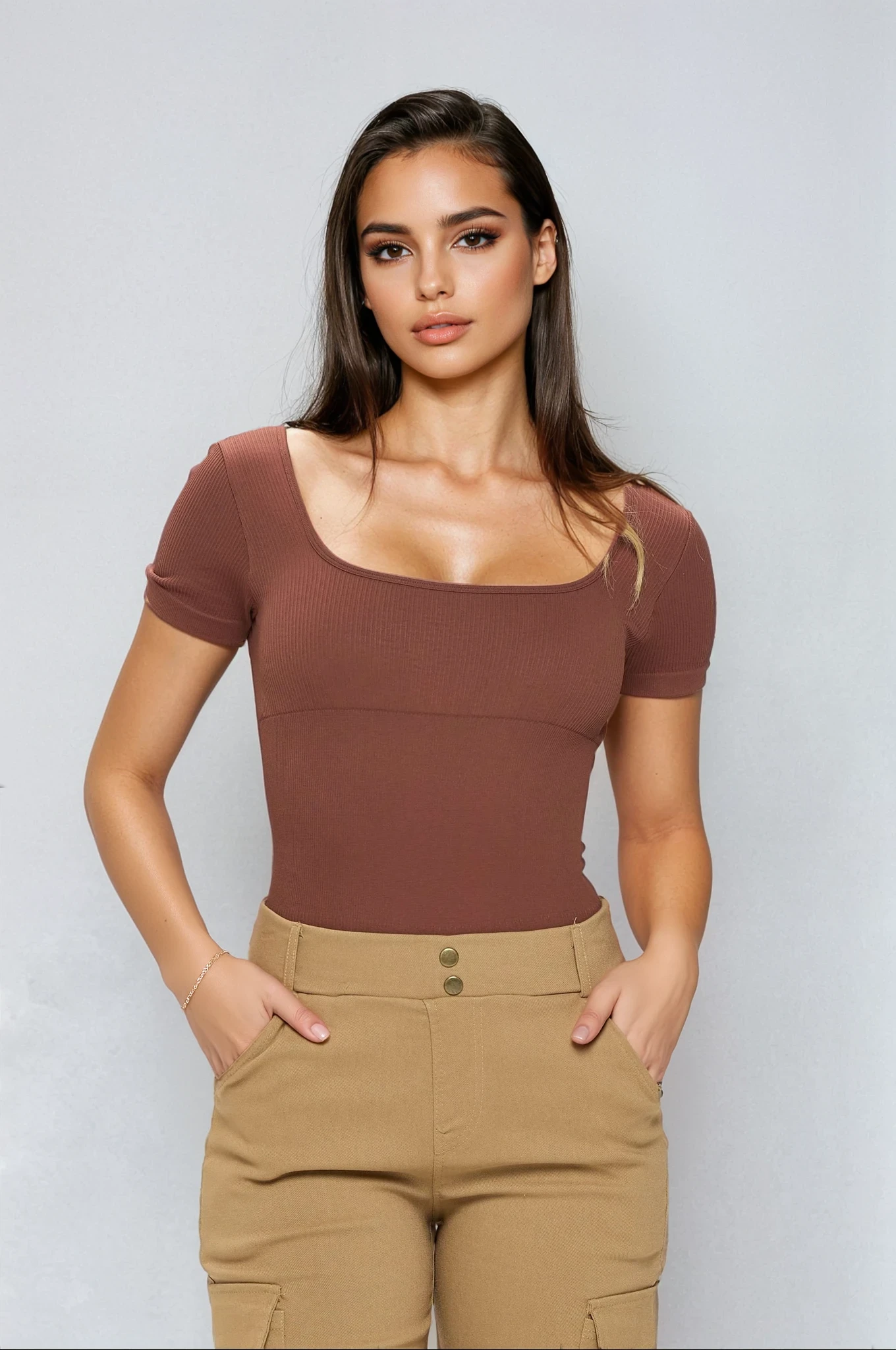 Ribbed Knit Backless Bodysuit