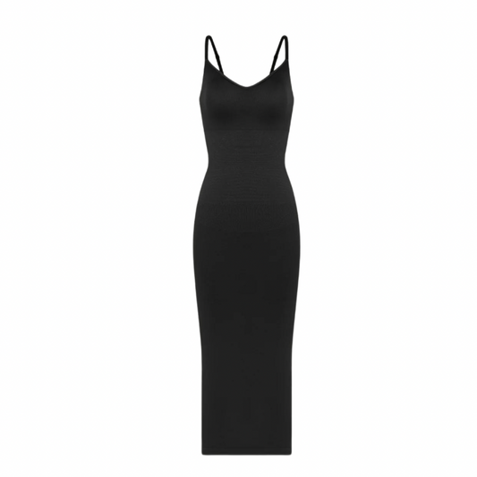 Black Seamless Shaping Midi Dress