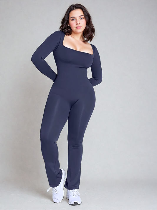 Seamless Snatching One Piece Flared Jumpsuit